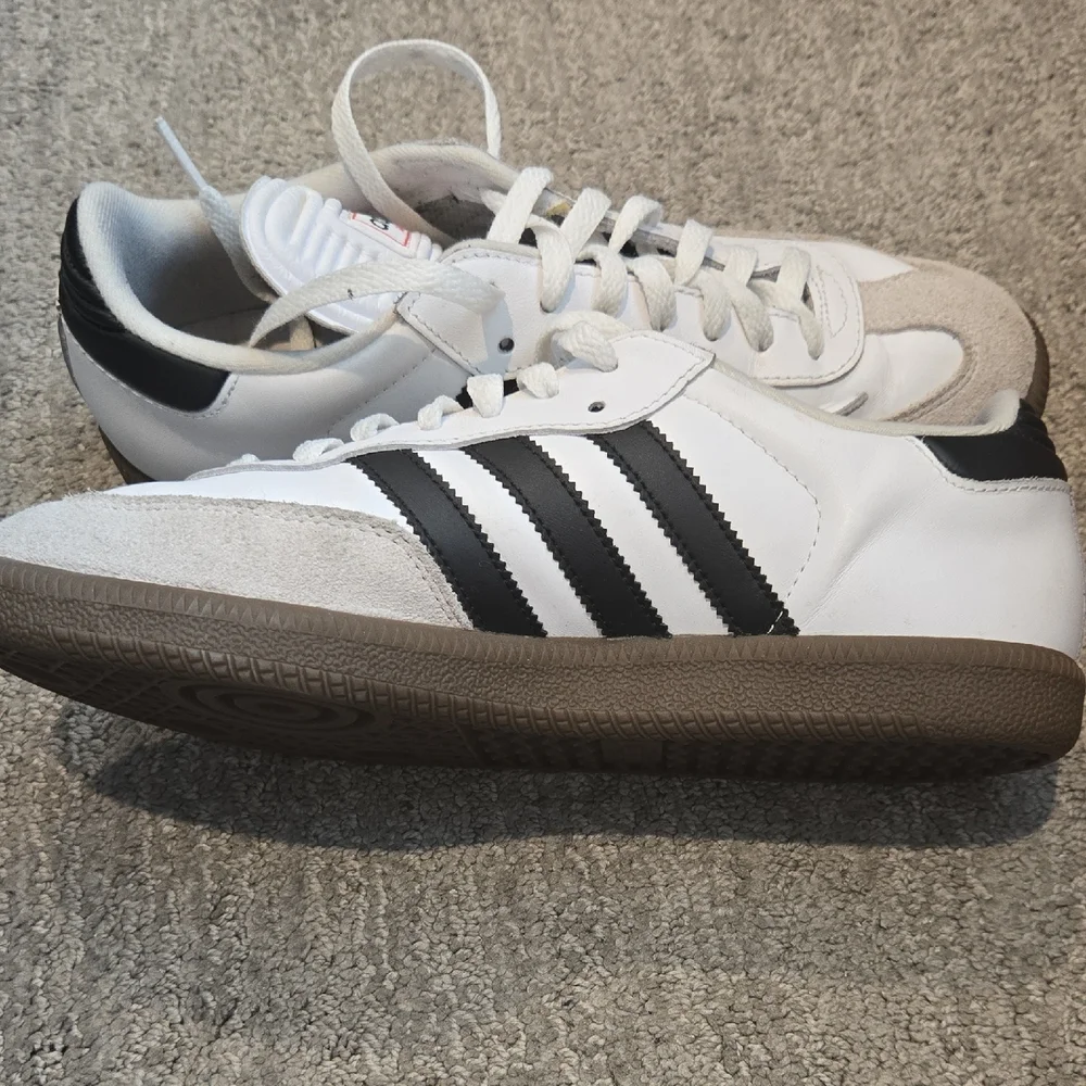 Adidas Samba White and Black Trainers Size 8 - Picture 8 of 16